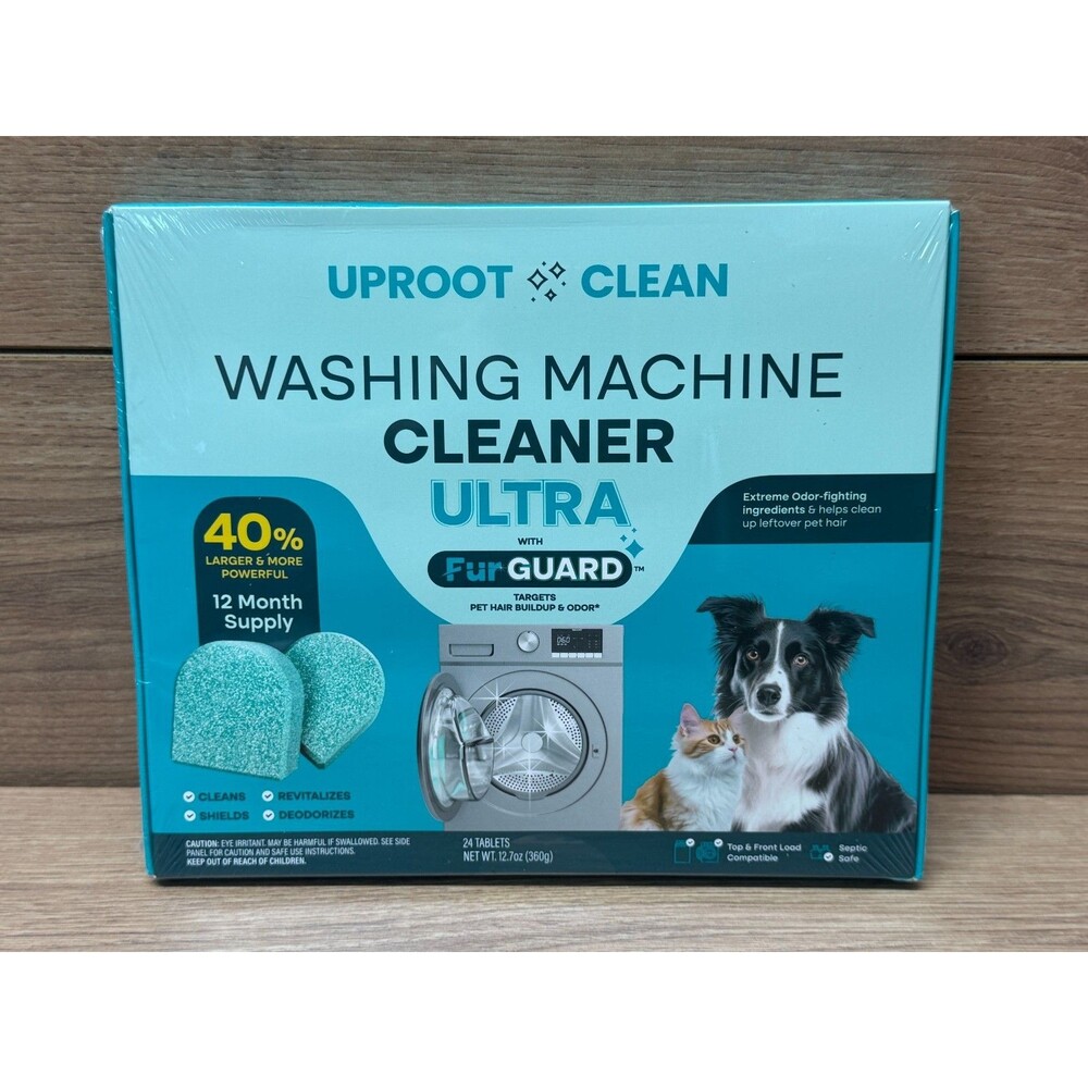 Uproot Clean Washing Machine Cleaner Ultra FurGuard 24 Tablets 12 Month - New!